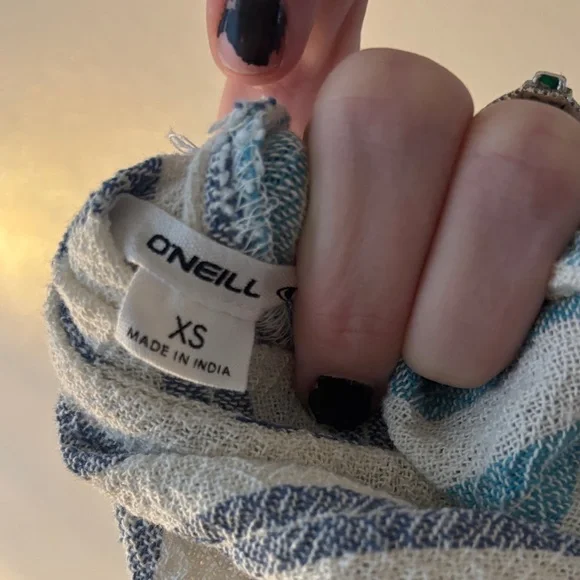 VTG O'Neill Blue and White Backless Dress - Picture 2 of 5